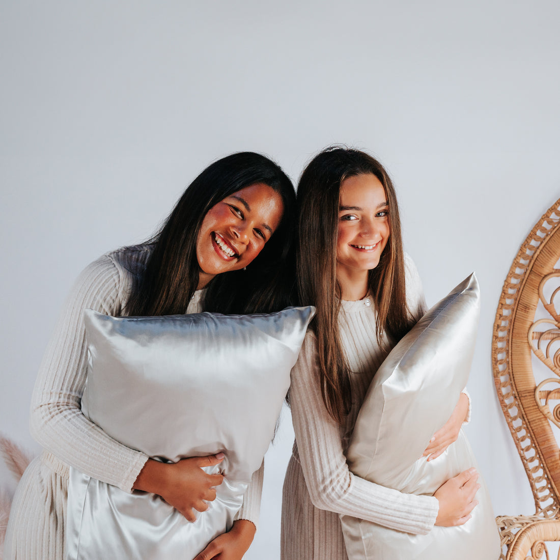 Silk Pillowcase- infused with silver ions to combat bacteria causing acne